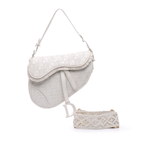 Pre-Loved Dior Ultra Matte Woven Calfskin Saddle Bag - Picture 9 of 9